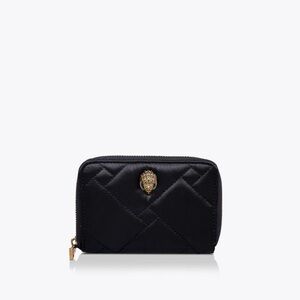 Kurt Geiger Black Quilted Wallet with Gold Detail